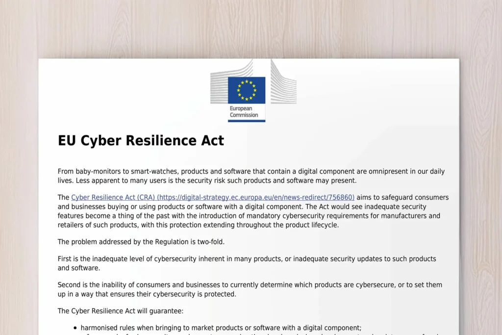 What is the European cyber resilience act?