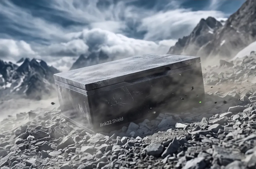 shield noise canceling box on rocks